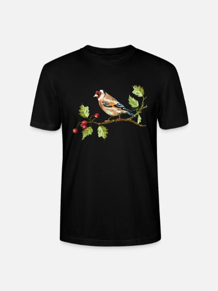 Bunter Vogel - Stanley/Stella Unisex Bio-T-Shirt CRAFTER - Schwarz