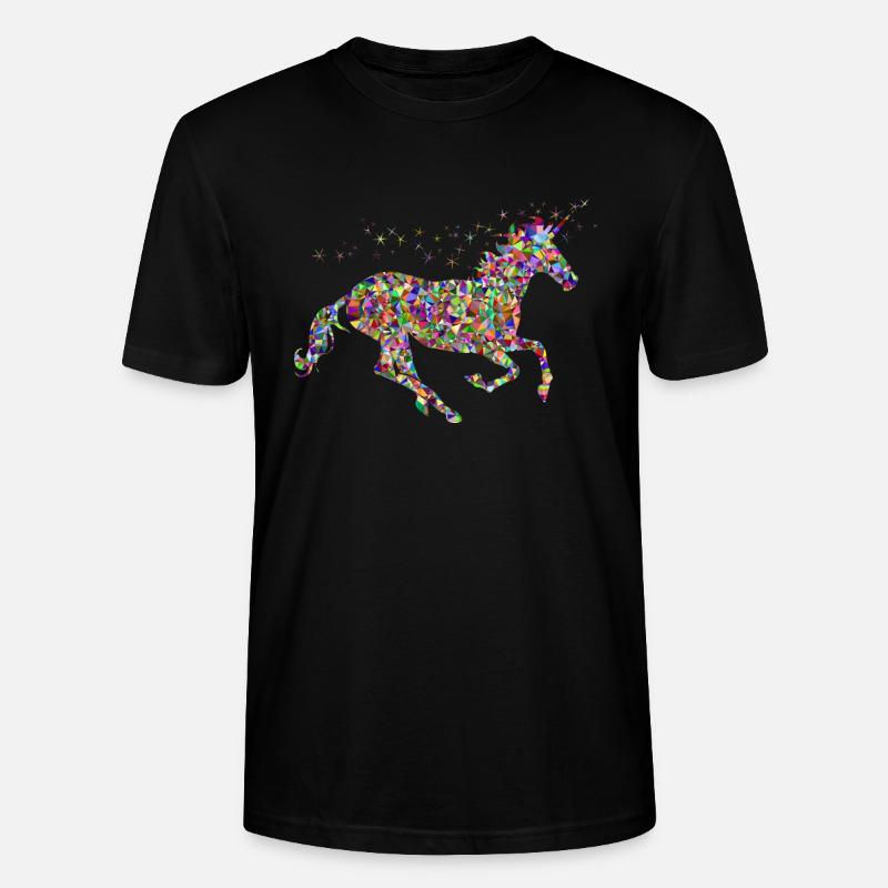 Regenbogen Einhorn Sparkles - Stanley/Stella Unisex Bio-T-Shirt CRAFTER - Schwarz