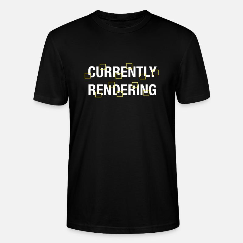 3D ARTIST RENDER RENDERING - Stanley/Stella CRAFTER Unisex Organic T-Shirt - black