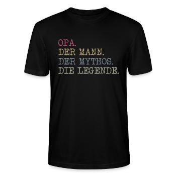 OPA - Stanley/Stella Unisex Bio-T-Shirt CRAFTER - Schwarz - Vorne - Alina (178cm) & Michal (187cm)