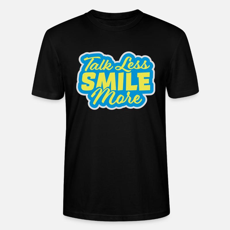 talk less smile more - Stanley/Stella Unisex Bio-T-Shirt CRAFTER - Schwarz
