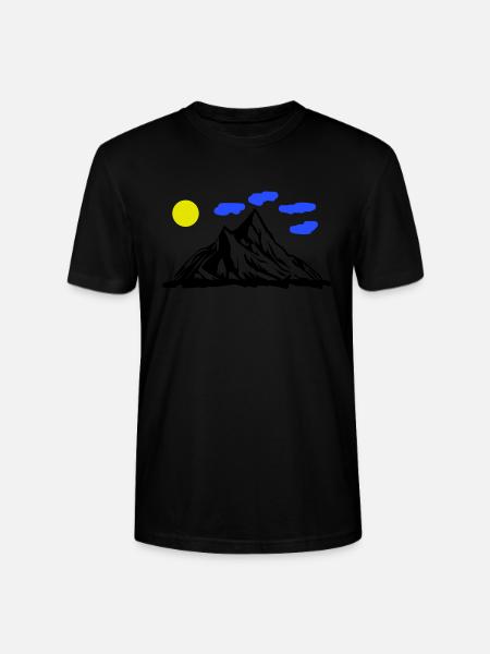 Montagna Natura - Maglietta unisex ecologica CRAFTER di Stanley/Stella - nero