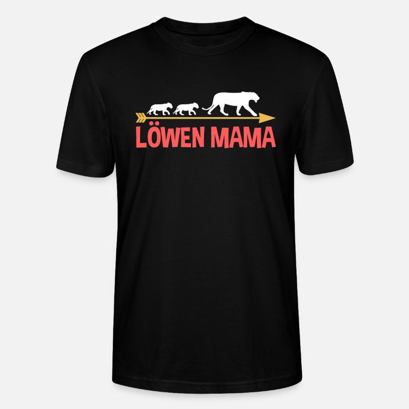 Mutter Löwen Mama - Stanley/Stella Unisex Bio-T-Shirt CRAFTER - Schwarz