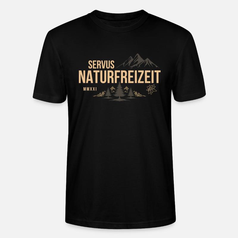 Servus Naturfreizeit 2 - Stanley/Stella Unisex Bio-T-Shirt CRAFTER - Schwarz