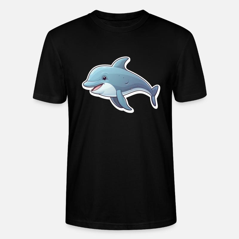 Delfin niedlich - Stanley/Stella Unisex Bio-T-Shirt CRAFTER - Schwarz