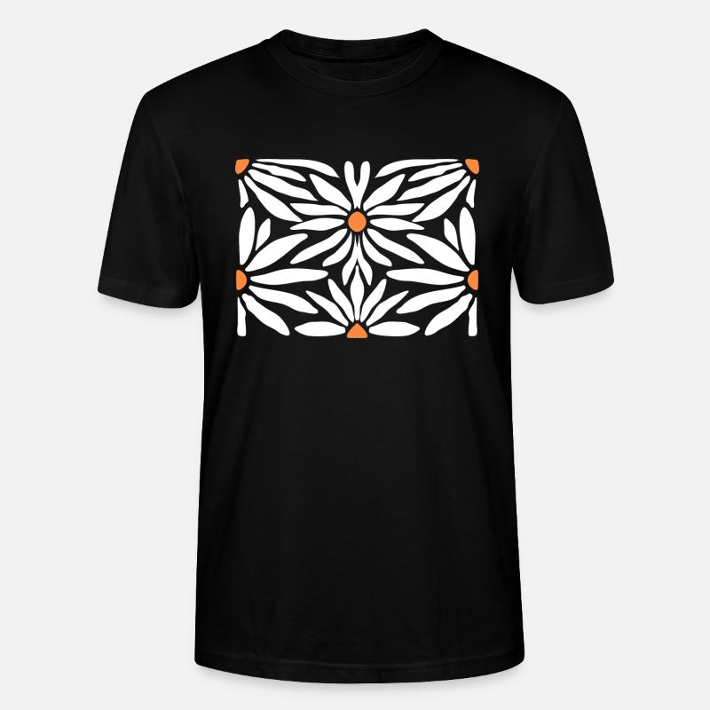 Groovy Gänseblümchen-Blumen - Stanley/Stella Unisex Bio-T-Shirt CRAFTER - Schwarz