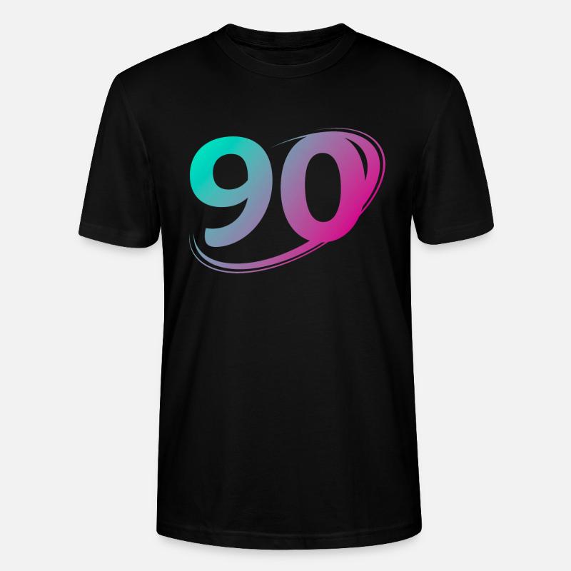 Nummer 90 mehrfarbig - Stanley/Stella Unisex Bio-T-Shirt CRAFTER - Schwarz