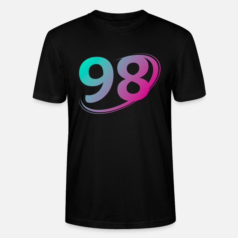 Nummer 98 mehrfarbig - Stanley/Stella Unisex Bio-T-Shirt CRAFTER - Schwarz