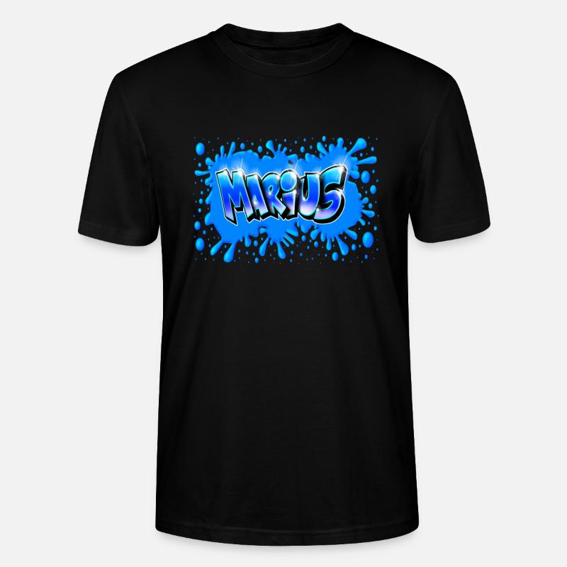 MARIUS GRAFFITI NAME PRINTABLE - T-shirt bio CRAFTER Stanley Stella Unisexe - noir