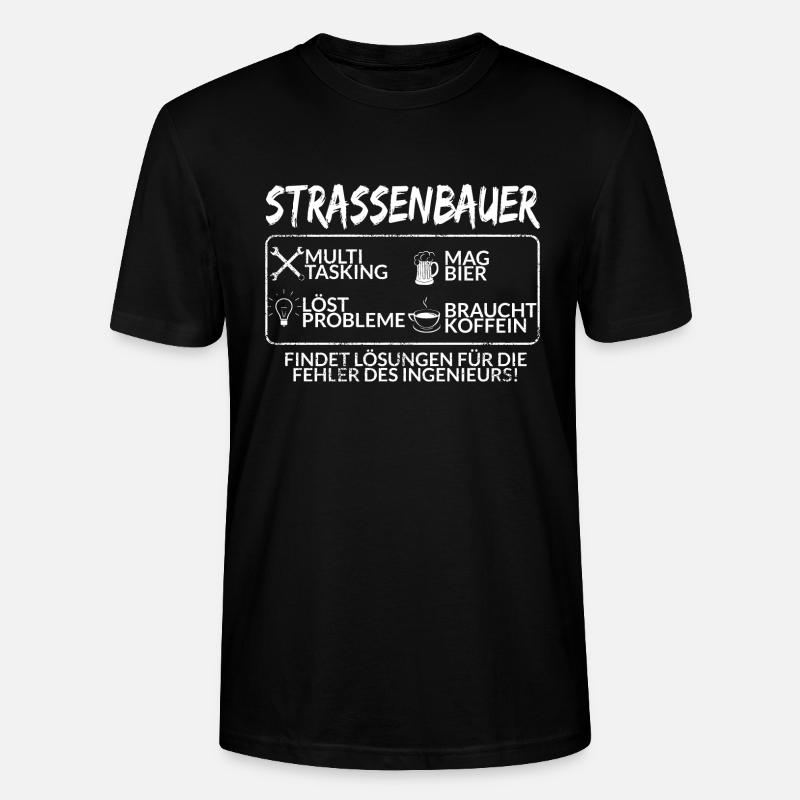 Der Strassenbauer - Stanley/Stella Unisex Bio-T-Shirt CRAFTER - Schwarz