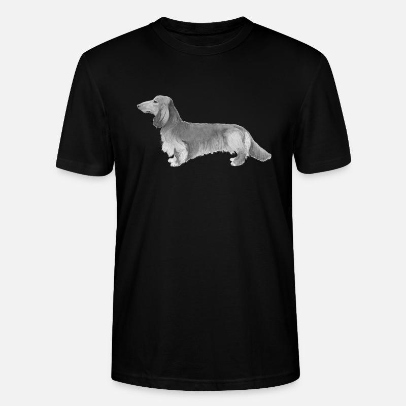 Dackel - Dackel Langhaar - Stanley/Stella Unisex Bio-T-Shirt CRAFTER - Schwarz