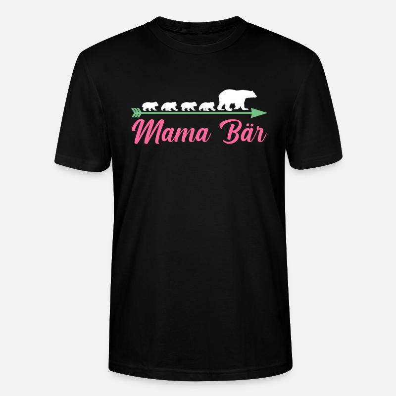 Mutter Mama Bär - Stanley/Stella Unisex Bio-T-Shirt CRAFTER - Schwarz
