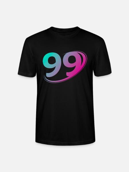 Nummer 99 flerfarvet - Stanley Stella CRAFTER unisex økologisk-T-shirt - sort