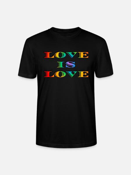 Regenbogen-Liebe ist Liebe - Stanley/Stella Unisex Bio-T-Shirt CRAFTER - Schwarz