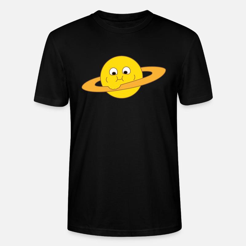 Dicker Saturn - Stanley/Stella Unisex Bio-T-Shirt CRAFTER - Schwarz