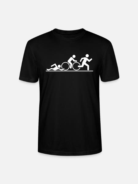 Triathlon Swim Bike Run - Stanley/Stella CRAFTER Unisex Organic T-Shirt - black