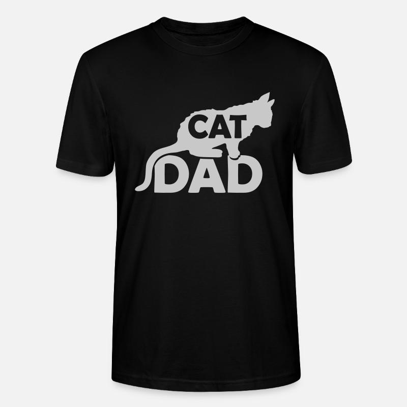 Logo Design Cat Dad - Stanley/Stella Unisex Bio-T-Shirt CRAFTER - Schwarz