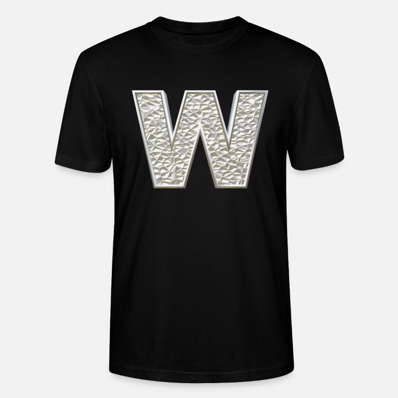 W, letter, initial, monogram, - Stanley/Stella Unisex Bio-T-Shirt CRAFTER - Schwarz