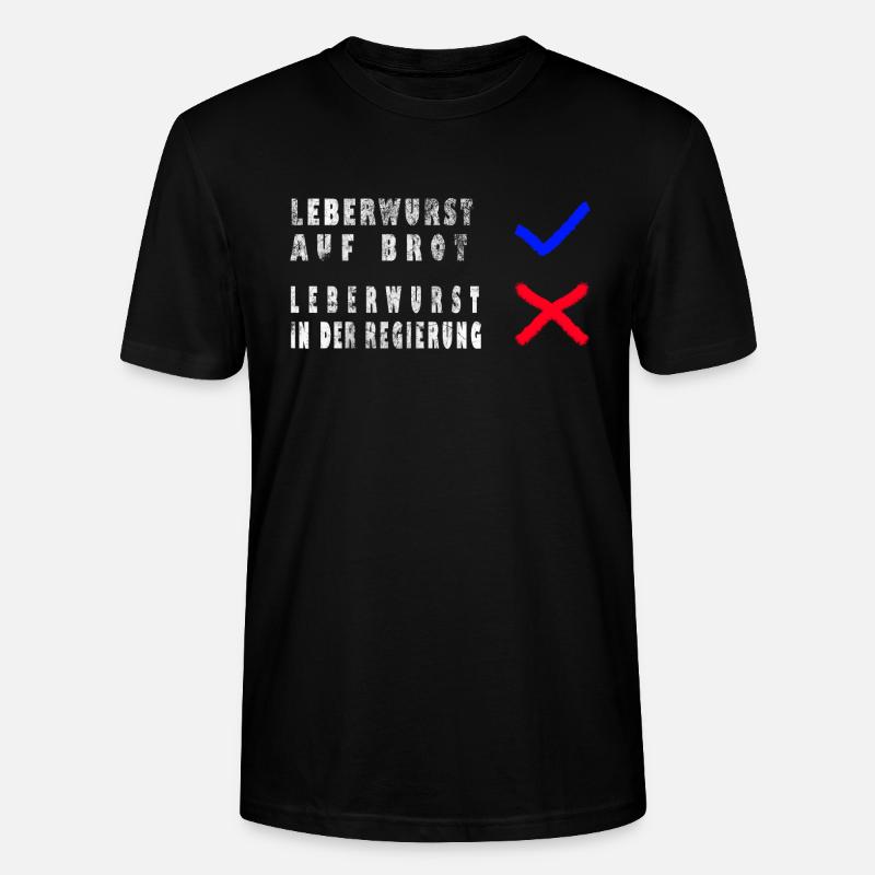 Ampel Leberwurst Protest - Stanley/Stella Unisex Bio-T-Shirt CRAFTER - Schwarz