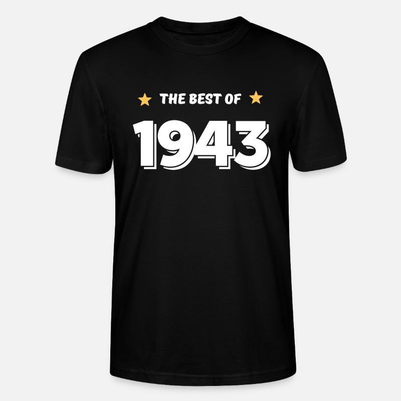 Das Beste von 1943 - Stanley/Stella Unisex Bio-T-Shirt CRAFTER - Schwarz