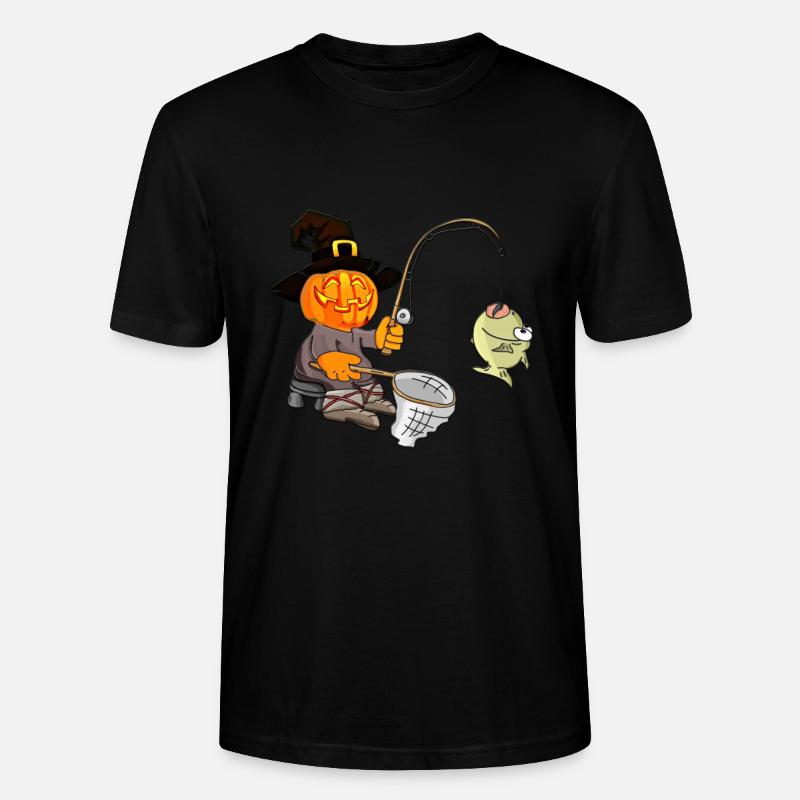 Halloween Pêcheur de citrouille - T-shirt bio CRAFTER Stanley Stella Unisexe - noir