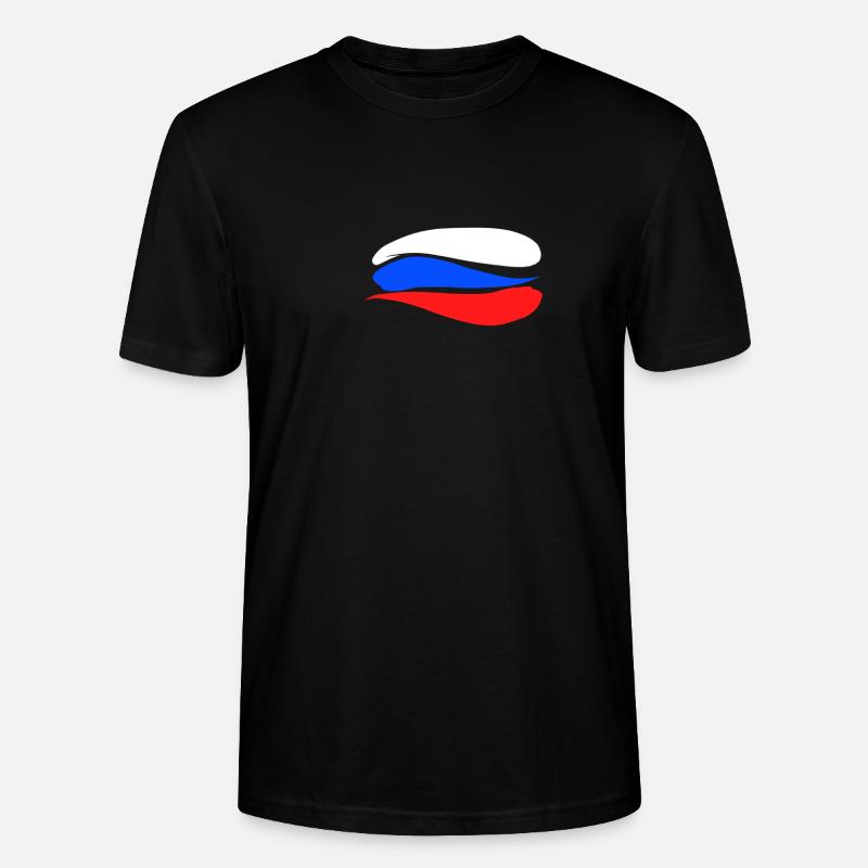 Drapeau de la Russie - T-shirt bio CRAFTER Stanley Stella Unisexe - noir