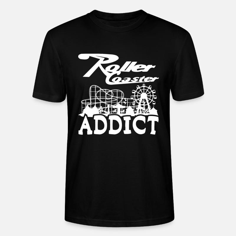 Roller Coaster Addict - Stanley/Stella Unisex Bio-T-Shirt CRAFTER - Schwarz