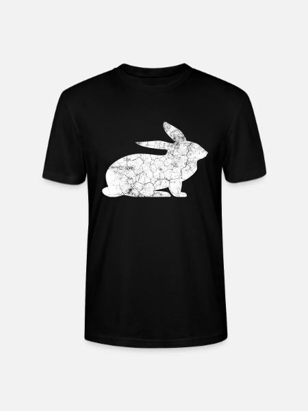 Suis le lapin blanc - T-shirt bio CRAFTER Stanley Stella Unisexe - noir