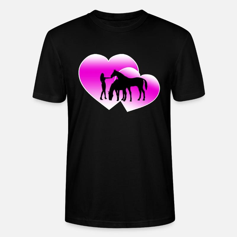 Pferde - Stanley/Stella Unisex Bio-T-Shirt CRAFTER - Schwarz
