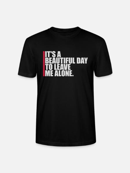 leave me alone day - Stanley/Stella CRAFTER Unisex Organic T-Shirt - black