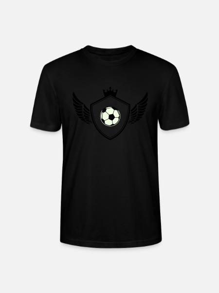 fussball wappen - Stanley/Stella Unisex Bio-T-Shirt CRAFTER - Schwarz
