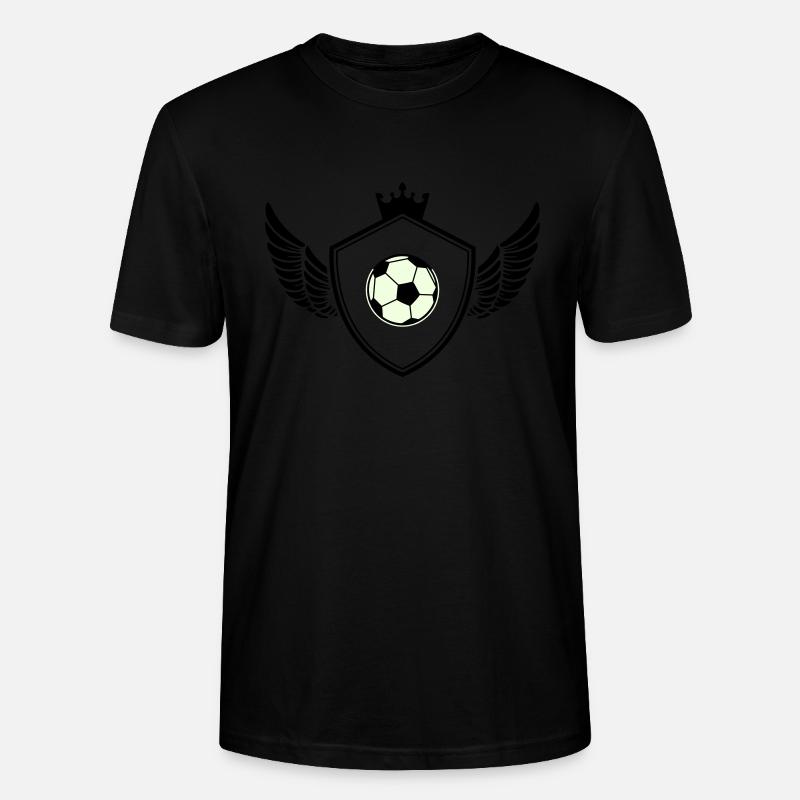 fussball wappen - Stanley/Stella Unisex Bio-T-Shirt CRAFTER - Schwarz