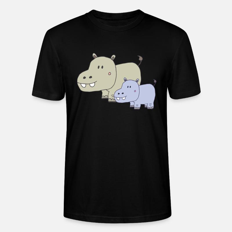nilpferd vater und sohn - Stanley/Stella Unisex Bio-T-Shirt CRAFTER - Schwarz
