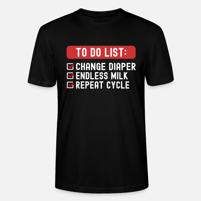 To Do List Parenting - Stanley/Stella Unisex Bio-T-Shirt CRAFTER - Schwarz