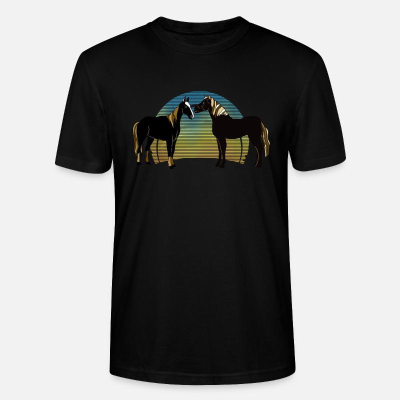 Pferde - Stanley/Stella Unisex Bio-T-Shirt CRAFTER - Schwarz