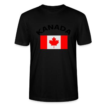 Canada, Canada, flag, flag - Stanley/Stella CRAFTER Unisex Organic T-Shirt - black - Front - Alina (178cm) & Michal (187cm)