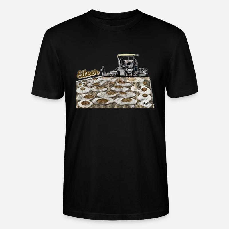 Eiteer vs Eiter - eine Straßenbaumaschine. - Stanley/Stella Unisex Bio-T-Shirt CRAFTER - Schwarz