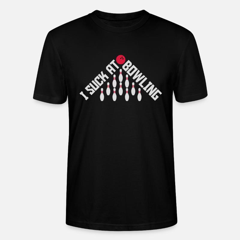 I suck at bowling - Stanley/Stella CRAFTER Unisex Organic T-Shirt - black