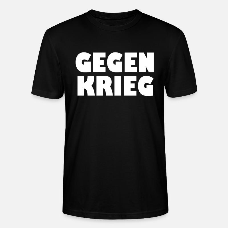 Gegen krieg - Stanley/Stella Unisex Bio-T-Shirt CRAFTER - Schwarz