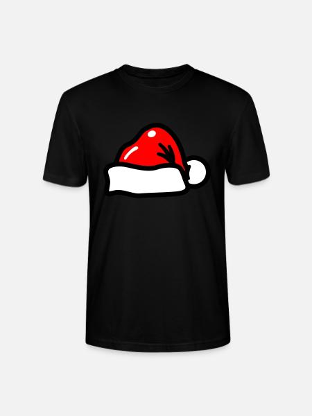 Christmas hat - Stanley/Stella CRAFTER Unisex Organic T-Shirt - black