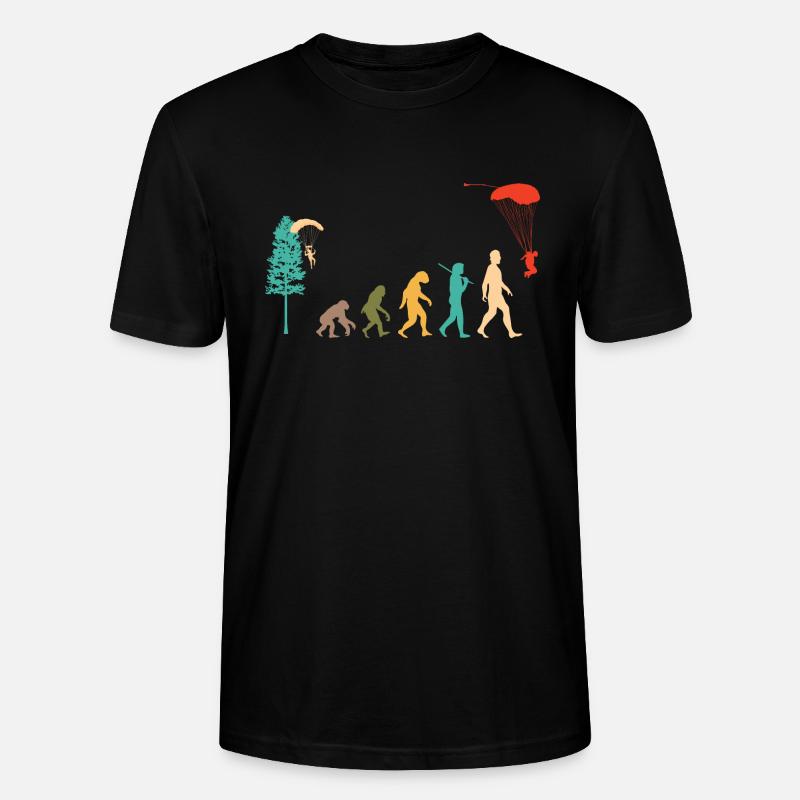 Skydive Evolution: Skydiver Design - Stanley/Stella CRAFTER Unisex Organic T-Shirt - black