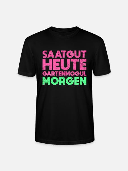 Saatgut Heute, Gartenmogul Morgen - Stanley/Stella Unisex Bio-T-Shirt CRAFTER - Schwarz