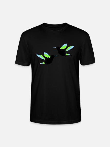 Hummingbird 02 - Stanley/Stella CRAFTER Unisex Organic T-Shirt - black