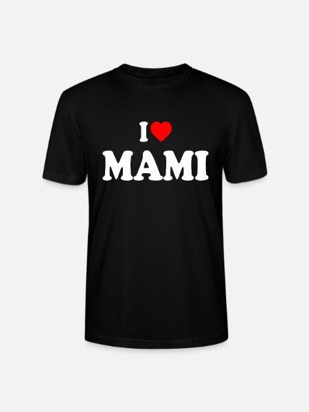 I love mami - Stanley/Stella CRAFTER Unisex Organic T-Shirt - black