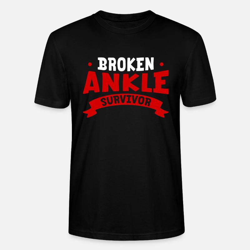 Broken Ankle Survivor 2 - Stanley/Stella Unisex Bio-T-Shirt CRAFTER - Schwarz