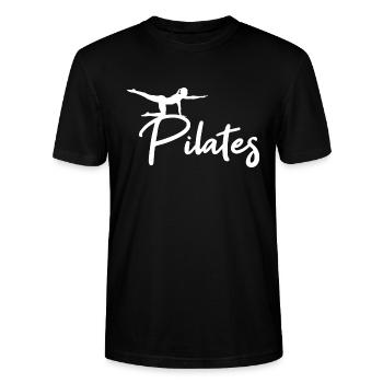 Pilates - Stanley/Stella CRAFTER Unisex Organic T-Shirt - black - Front - Alina (178cm) & Michal (187cm)