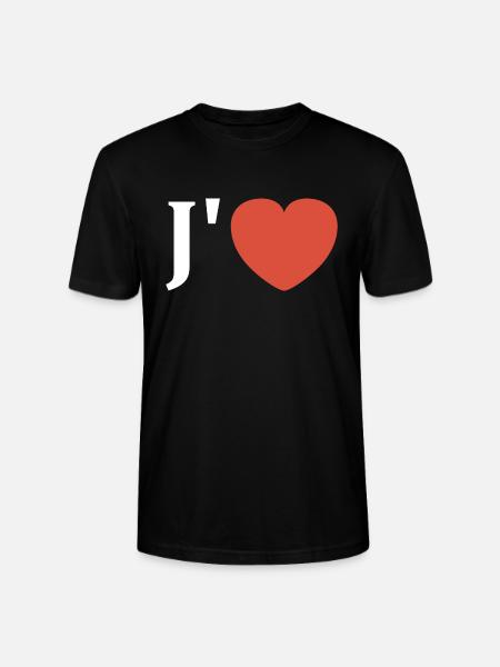 J'aime - T-shirt bio CRAFTER Stanley Stella Unisexe - noir