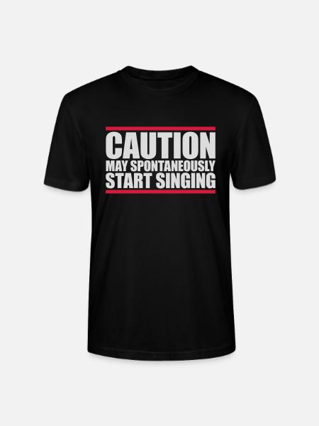 may spontaneously start singing - Stanley/Stella CRAFTER Unisex Organic T-Shirt - black