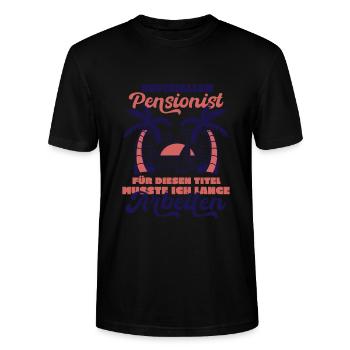 Pensionierung Offizieller Pensionist Pensionsfeier - Stanley/Stella Unisex Bio-T-Shirt CRAFTER - Schwarz - Vorne - Alina (178cm) & Michal (187cm)
