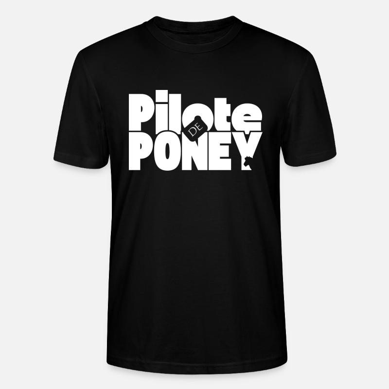Pony-Pilot - Stanley/Stella Unisex Bio-T-Shirt CRAFTER - Schwarz